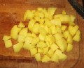kleingeschnittene Kartoffeln